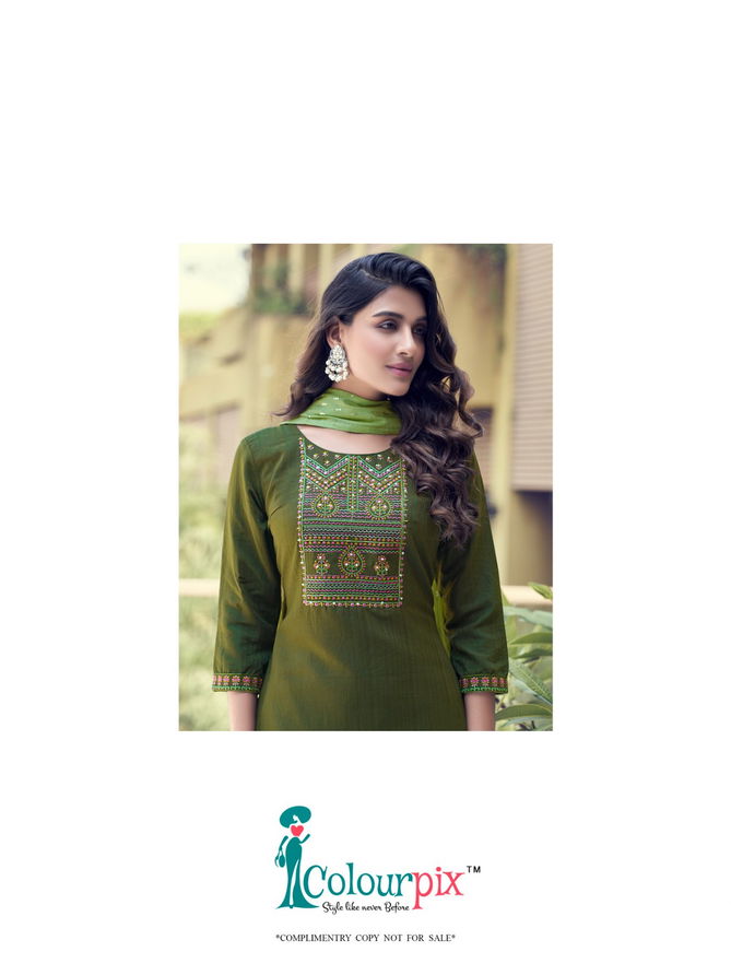 Saheli By ColourPix Heavy Rayon Kurti With Bottom Dupatta Catalog